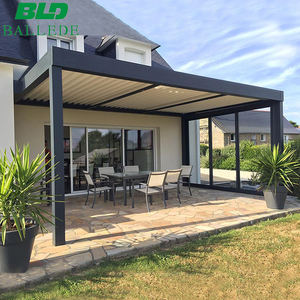 Pérgola Impermeable de Alta Resistencia con Motor, Techo de Láminas Automáticas con Sensor de Lluvia, Gazebo con Paneles de Láminas en 2 Lados - Product Image 3