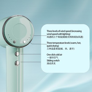 Kangming Hair Dryer 1600W BLDC Motor Ionic Fast Drying With Multi Nozzle For Home Use - Product Image 3