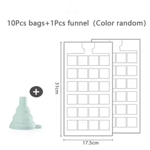 Juego de 10 Moldes para Cubitos de Hielo, Bolsas Desechables Autosellables para Cubitos de Hielo, Transparentes, Congelación Rápida, Bolsa para Hacer Hielo, Accesorios de Cocina - Product Image 6