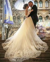 Robe de mariée sirène S122Q 2026 en dentelle, taille mi-haute, blanche, style déesse, luxe léger