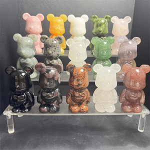 Nhà máy thiết kế mới chữa bệnh thạch anh gấu tự nhiên riki pha lê thủ công mỹ nghệ rõ ràng thạch anh gấu trang trí cho trang trí nội thất - Product Image 2