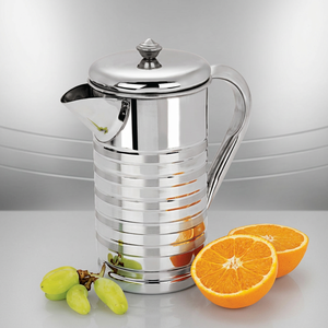 เหยือกน้ำสแตนเลสมีฝาปิด ดีไซน์ทันสมัย เหยือกโลหะมีหูจับ รุ่น DECENT SILVER LINE JUG - Product Image 1