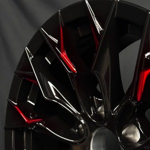 Rines de Aleación de Aluminio Forjado de Alta Calidad Personalizados para Autos Deportivos y Camionetas, Tamaños de 15 a 30 Pulgadas, Color Negro y Rojo - Product Image 5