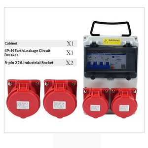 ตู้จ่ายไฟ 380V พร้อมเต้ารับอุตสาหกรรม 2x32A 5 ขา 4P+N RCD - Product Image 2