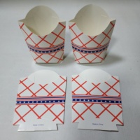 Individuell Bedruckter Brauner Kraftpapier Einweg-Pappbecher für Pommes Frites mit Offsetdruck
