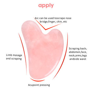 Großhandel Bestseller: Neues Gua Sha Brett, Rosa Körpermassage-Stein Rosenquarz Jade Guasha - Product Image 4