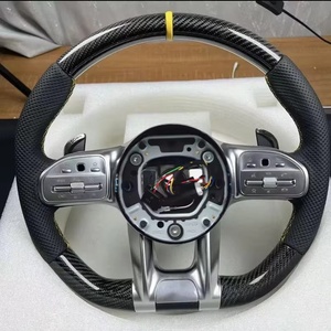 พวงมาลัยรถคาร์บอนไฟเบอร์หนังสำหรับ Mercedes <span class=keywords><strong>Benz</strong></span> GLE300 GLE400 GLE350 CLA 45 C63 C43 E63 AMG GT W212 W213 W205 W204 - Product Image 6