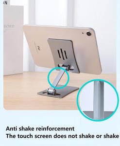 Portable Aluminum Alloy Creative Desktop Phone Stand Foldable Adjustable Flexible iPad Compatible <b>Live</b> <b>Streaming</b> Tablet Support - Product Image 3