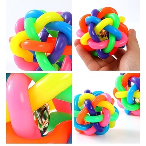 Eco-Friendly <strong>Seven</strong> Colors Rubber Pet Teeth Grinding Bite Resistance Bell Ball for Dogs and <strong>Cats</strong> - Product Image 5