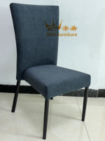Kursi Makan punggung tinggi Modern, kursi ukiran spons berbentuk dengan gaya Vintage untuk furnitur restoran