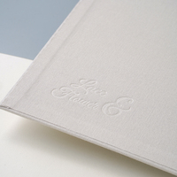 Journal intime en lin imprimé de logo personnalisé carnets de notes imprimés à feuilles mobiles A4 à 4 anneaux planificateur de dossier pour cadeau de mariage