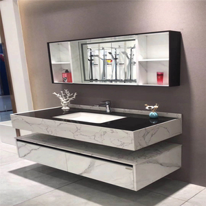 Tocador de baño moderno europeo, <span class=keywords><strong>muebles</strong></span> de baño, mueble de baño de piedra sinterizada de gran tamaño - Product Image 4