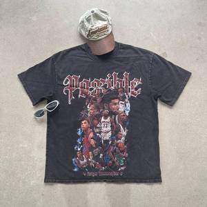 تي شيرت رجالي عصري بتصميم جديد وجودة عالية من ماركة مشهورة، فضفاض وعصري، مخصص للرياضة والاستخدام اليومي، مصنوع من القطن 100٪، مقاس كبير - Product Image 1