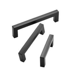 T-Shaped Stainless Steel Furniture Handle Cabinet Door Hardware Minimalist Design Durable <b>Black</b> Finish - Product Image 5