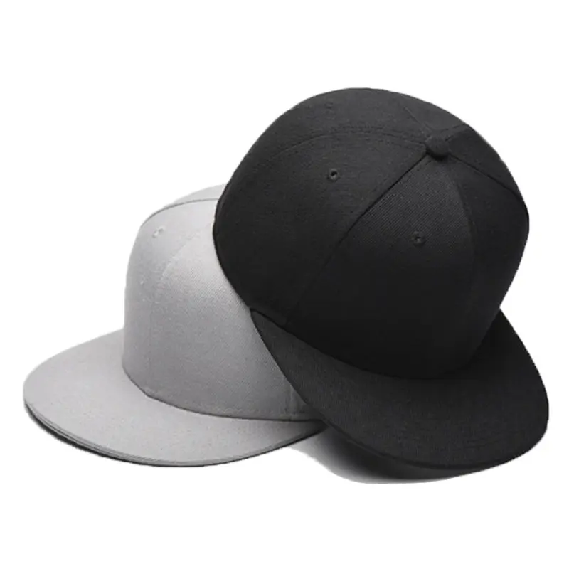 Tampas traseiras personalizadas em atacado, chapéu de snapback ajustado em branco