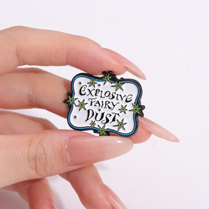 Simple anglais lettre tableau d'affichage modèle amusant créatif peinture Badge pour vêtements sac personnalité broche Logo-thème accessoires - Product Image 6