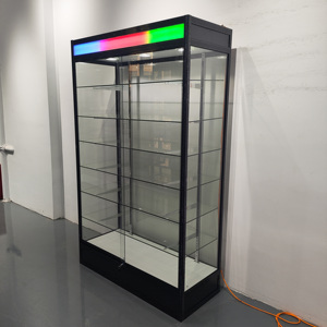 Vitrina Alta de Vidrio con Iluminación LED, Marco de Aluminio, de Pie, Ecológica, para Exhibición en Tiendas Minoristas y Estancos de Cigarrillos - Product Image 3