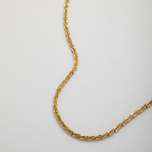 YF3668 Collar Impermeable de Joyería Chapada en Oro de 18k, Cadena Retorcida Brillante de <span class=keywords><strong>Acero</strong></span> <span class=keywords><strong>Inoxidable</strong></span> Antideslustre de 4mm - Product Image 2