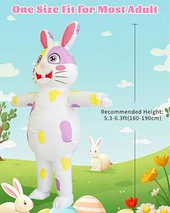 Disfraz Inflable de Conejo de Pascua para Adultos, Divertido Disfraz de Conejo Blanco Inflable para Fiestas de Pascua - Product Image 4