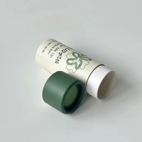 Baume à lèvres biodégradable déodorant cylindre conteneur 5g/10g carton Push up résistant à l'huile moderne papier Tube