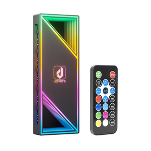 ตัวควบคุมพัดลม <span class=keywords><strong>RGB</strong></span> 12 พอร์ต upHere, ตัวแยก ARGB 5V 3 พิน + PWM 4 พิน, ใช้พลังงานจาก SATA, รีโมทคอนโทรล, ฮับพัดลมเคสคอมพิวเตอร์แบบแม่เหล็ก - Product Image 1