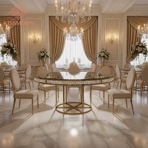 <span class=keywords><strong>Table</strong></span> à <span class=keywords><strong>manger</strong></span> de style moderne <span class=keywords><strong>en</strong></span> <span class=keywords><strong>verre</strong></span> blanc et noir avec cadre <span class=keywords><strong>en</strong></span> acier inoxydable, pour hôtels, banquets, événements, restaurants, meubles de mariage - Product Image 2