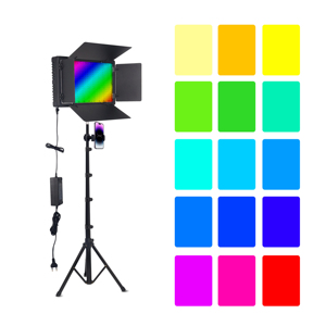 Kit d'éclairage vidéo LED RGB U600 avec trépied pour studio, diffusion en direct et YouTube - Product Image 2