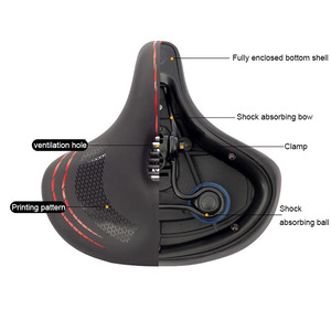 <span class=keywords><strong>Asiento</strong></span> de <span class=keywords><strong>Bicicleta</strong></span> Amplio y Confortable, <span class=keywords><strong>con</strong></span> Espuma Viscoelástica que Absorbe los Impactos, <span class=keywords><strong>con</strong></span> Respaldo - Product Image 3
