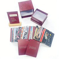 Boîte magnétique personnalisée, boîte à tiroir rigide, impression offset, jeu de cartes de conversation profonde pour couple, en carton