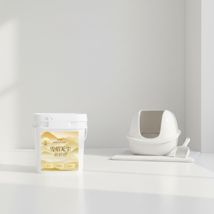 Premium Sodium-based Sand Red Crushed Sand No Dust Fast Clumping Highly Adsorbent Great Odor Control Mineral <b>Cat</b> Litter <b>Box</b> OEM - Product Image 1