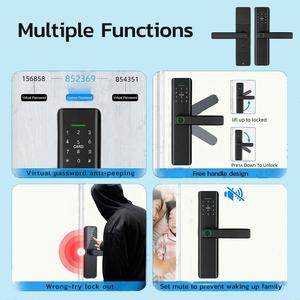 חכם בית מלון דלת דיגיטלית נעילה Residenc Tuya חכם חיים אפליקציה TTlock טביעות אצבע סיסמה כרטיס WiFi חכם דלת מנעולים - Product Image 4