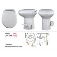Toilette de camping-car classique légère à chasse d'eau par le pied, prête à être expédiée, pour caravane et camping-car