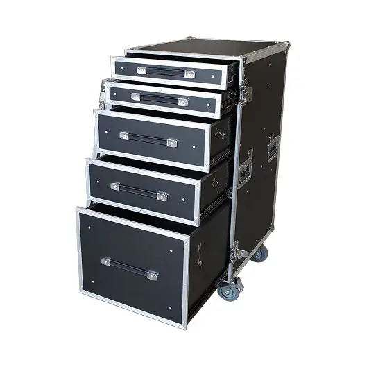 APC026 EVEREST Travel Utility case with drawer Aluminium Rack Drawer Case Drawer flight Case With Wheels