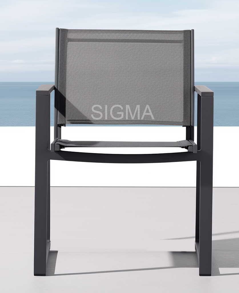 Factory Custom Modern  Aluminum Outdoor Table And Chair Set Dining Leisure Chair Set For Villa Hotel Patio