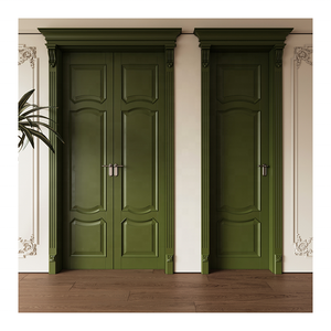 Modern Minimalist 8 Ft Luxury Hotel Indoor Walnut <strong>Wooden</strong> Interior <strong>Door</strong> Room With <strong>Door</strong> Handles Knobs - Product Image 2