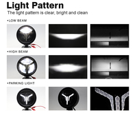 Phares LED ECE R7 R112 R10 ronds de 5.5 pouces pour phare LED Massey Ferguson 41W Hi/Lo Beam