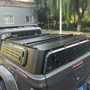 Best Truck Cap Camper Shell 4X4 Auto Accessories Lightweight 2021 Jeep Gladiator Tonneau Pickup Truck Bed Cover For Camper