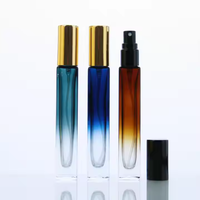 Coloré Pas Cher Portable Miniature Gradient Couleur Carré Flacons De Bouteille De Parfum En Verre Avec Pulvérisateur Mini Bouteilles De Parfums D'origine