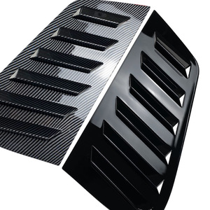 VW Polo 9N 2001-2009 Window Louver Decals Piano Black Carbon Fiber Texture ABS Adhesive Car Exterior - Product Image 5