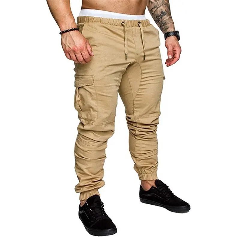 Hot Sale Men's Slim Fit Casual Jogger Athletic Long Pant Chino Sweatpants Trousers Tactical Cargo Pants for Men