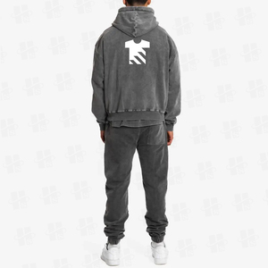 Nouveau sweat à capuche homme automne, élégant, anti-plis, délavé, coupe ample avec épaules tombantes et broderie - Product Image 4