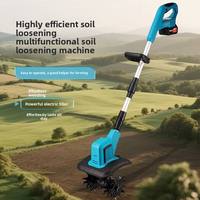Nouvelle motobineuse portative à batterie lithium, machine à ameublir le sol, motoculteur agricole, moteur 50CC, largeur de travail de 10 pouces, petite taille