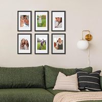 Marcos de Fotos de Madera Negros Modernos Hechos a Mano con Impresión UV, Tamaños Personalizados, Precio de Fábrica al por Mayor, MDF 4x6 5x7 8x10 12x16 24x36 A3 A4