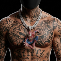 Colgante 3D de Lujo en Plata de Ley 925 con Moissanita, Estilo Hip Hop, para Hombre, Joyería de Moda Urbana