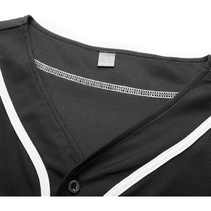 Babyhealthy Womens <b>Baseball</b> Jersey Button Down Plain Tshirt Breathable Sports Active Wear - Product Image 4