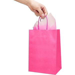 Medium Size Paper Gift Bags with Handles <b>Tissue</b> Paper for Birthday <b>Wed</b> Baby Shower Party Eco Friendly Recyclable Gift Paper Bag - Product Image 2