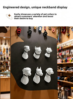 Grande sculpture de buste de chien en fibre de verre personnalisée, pour vitrine commerciale, tête d'animal à suspendre au mur, fourniture OEM en gros pour marques d'animaux de compagnie