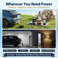 Adaptateur de décharge 15A J1772 CCS1 V2L 120V AC, station d'alimentation portable pour véhicule, alimentation d'urgence en extérieur, certifié CE FCC