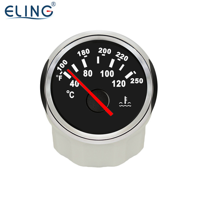 ELING 52mm Water Temperature Meter 40-120 Degree Universal Temp Gauge Indicator 12V 24Volts With Backlight for Car RV SUV