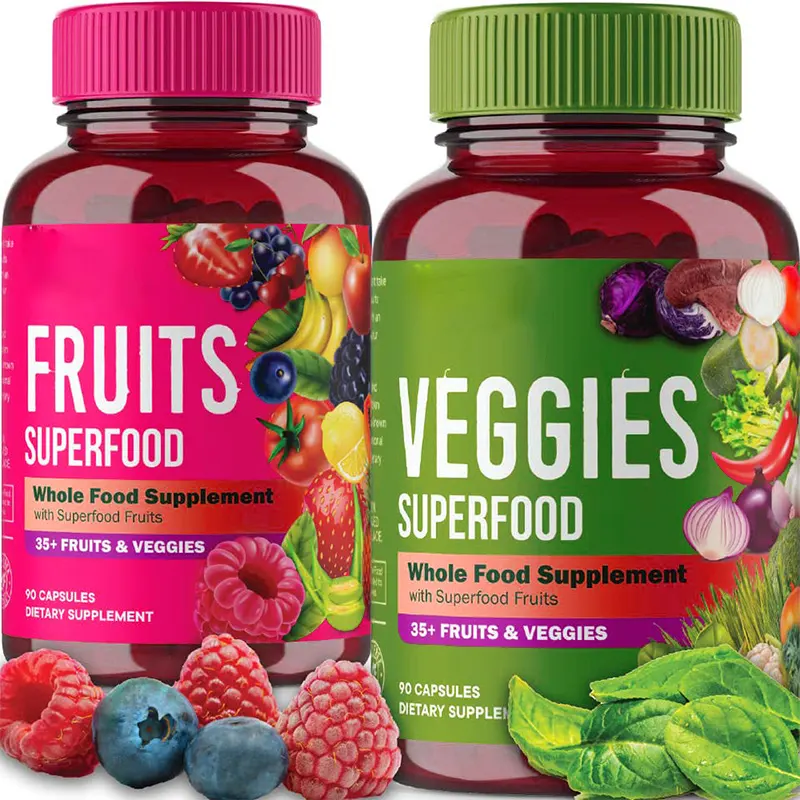 Hele Voedingssupplement Voor Energiebalans Fruit En Groenten 90 Fruit En 90 Vegetarische Capsules